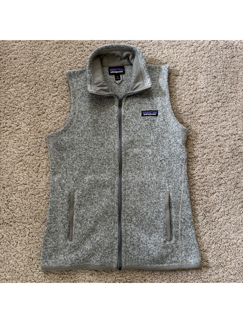 PATAGONIA Women's Better Sweater Vest Heather Gray Knit Fleece Sz XS